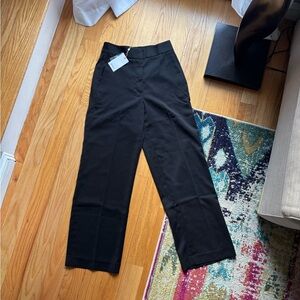 Quince Black Stretch Crepe Classic Trouser Pants
